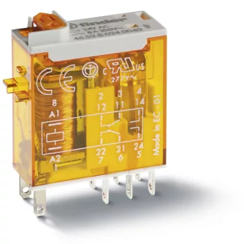Finder 46.52.8.024.0040 miniatűr ipari relé 8 A 2 váltóérintkező 24 V AC AgNi