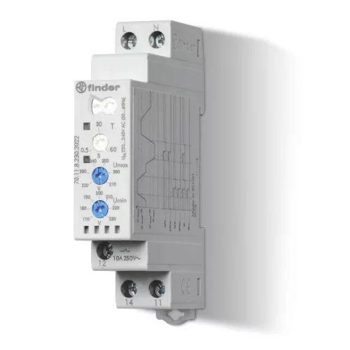 Finder 70.11.8.230.2022 felügyeleti relé 1 váltóérintkező (1 CO) 10 A 220…240 V AC (50/60 Hz)