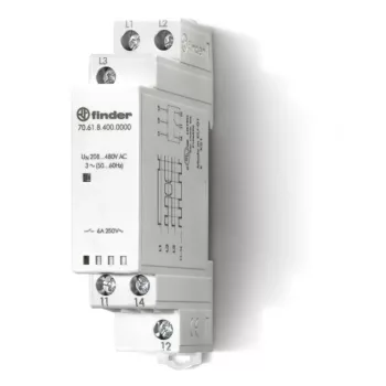 Finder 70.61.8.400.0000 felügyeleti relé 1 váltóérintkező (1 CO) 6 A 208…480 V AC (50/60 Hz)