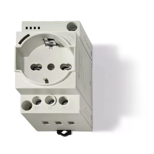 Finder 7U.00.8.230.0000 dugaszolóaljzat Schuko olasz 16 A 250 V AC szürke RAL 7035