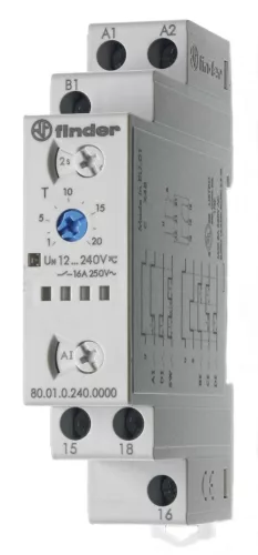 Finder 80.01.0.240.0000 időrelé 80.01 6 funkció (12…240) V AC