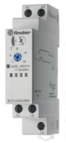 Finder 80.21.0.240.0000 időrelé 80.21 1 funkció (24…240) V AC