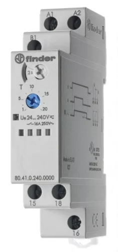Finder 80.41.0.240.0000 időrelé 80.41 1 funkció (24…240) V AC