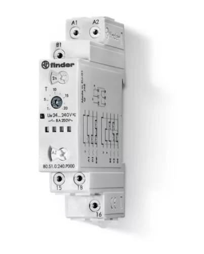 Finder 80.51.0.240.P000 időrelé 80.51 6 funkció (24…240) V AC