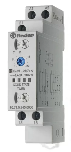 Finder 80.71.0.240.0000 időrelé 80.71 6 funkció (24…240) V AC