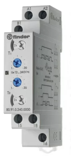 Finder 80.91.0.240.0000 időrelé 80.91 2 funkció (12…240) V AC