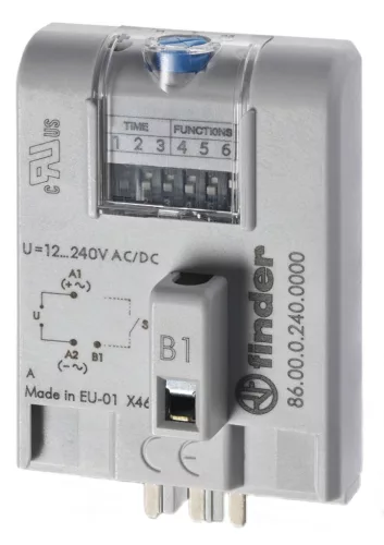 Finder 86.00.0.240.0000 időzítőmodul 86.00 8 funkció (12…240) V AC