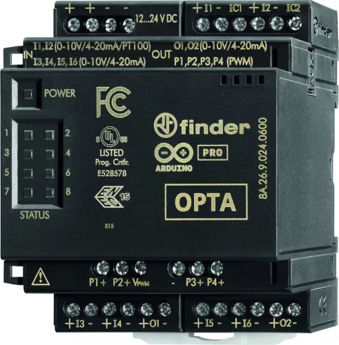 Finder 8A.26.9.024.0600 OPTA analóg bővítőmodul 6 analóg bemenet 2 analóg és 4 PWM-kimenet