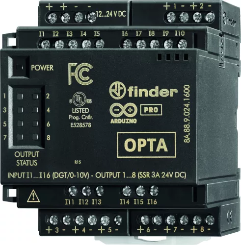 Finder 8A.88.9.024.1600 OPTA SSR-bővítőmodul 16 bemenet 8 kimenet (12…24) V DC