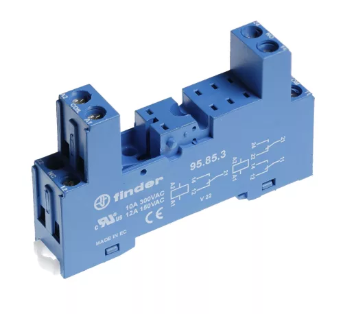 Finder 95.85.3 relé foglalat csavaros csatlakozás 10 A - 250 V 95-ös sorozat