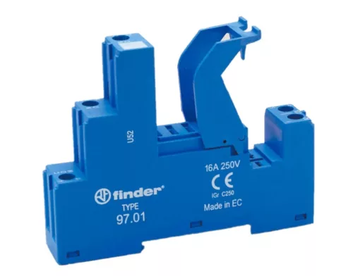 Finder 97.01 relé foglalat csavaros csatlakozás 16 A - 250 V AC 97-es sorozat