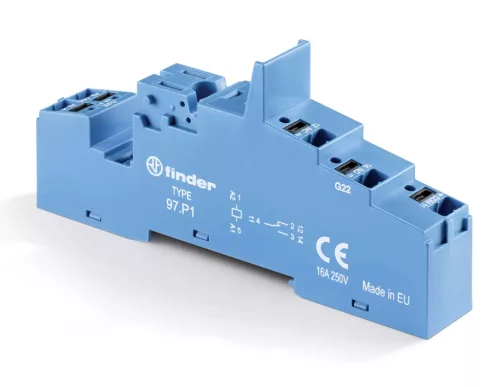 Finder 97.P1 relé foglalat push in csatlakozás 10 A - 250 V AC 97-es sorozat
