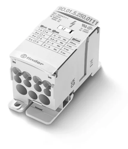 Finder 9D.01.5.250.0111 fővezetéki leágazó kapocs 250 A 12 pólusú