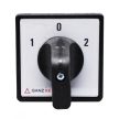 Ganz KK KK0-20-6432 kézi nyitott átkapcsoló, 1-0-2 állás, 4P, 20A, IP20/44, 690V, 5,5kW kapcsolható teljesítmény(AC-3,400V), 48x48x115mm ( Ganz 1AC6432AA00M40 )