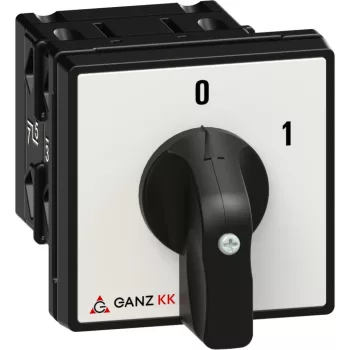   Ganz KK KK1-32-6002 kézi nyitott BE-KI kapcsoló, 0-1 állás, 3P, 32A, IP20/44, 690V, 11kW kapcsolható teljesítmény(AC-3,400V), 64x64x98mm ( Ganz 1AF6002BB00M20 )