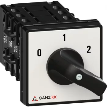   Ganz KK KK1-32-6013 kézi nyitott motorkapcsoló Dahlander-tekercselésű motorhoz, 0-1-2 állás, 32A, IP20/44, 690V, 7,5kW kapcsolható teljesítmény(AC-3,400V), 64x64x130mm ( Ganz 1AF6013BB00M40 )