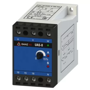   Ganz UAS-O/3X230V/400V AC háromfázisú feszültségrelé (aszimmetria, fázissorrend) 4 vezetékes hálózatban, 3x230V AC névleges működtető feszültség (Uc), IP20, -5 ... +50 °C ( Ganz 740-8080-600 )