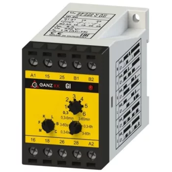   Ganz GI UNI 230 V AC Időrelé univerzális tápegységgel, 230V AC névleges vezérlő hálózati feszültség (Uc), IP20 védettséggel, -5 °C ... +50 °C üzemi hőmérséklet ( Ganz 740-8371-000 )