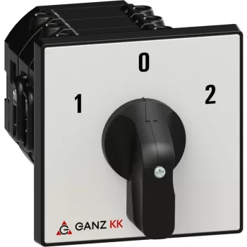   Ganz KK KK2-80-6008 kézi nyitott irányváltó motorkapcsoló, 1-0-2 állás, 3P, 80A, IP20/44, 690V, 25kW kapcsolható teljesítmény(AC-3,400V), 88x88x128mm ( Ganz 903-6008-801 )