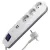 GAO Asztali elosztó "ICE" 3-as kapcsolóval 2USB-vel 1.4m fehér-szürke ( 0014348100 )