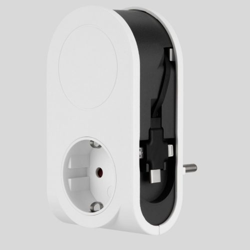 GAO Földelt köztes csatlakozóaljzat, USB aljzattal + töltővel (6098H) ( 0020840103 )