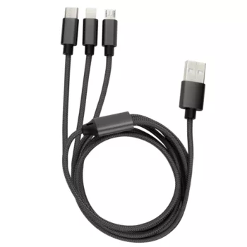 GAO USB töltőkábel 3 az 1-ben 1 m antracit ( 0060100103 )