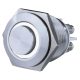 GAO Csengő nyomógomb, beépíthető, fém, fehér LED fénnyel 12V, 1.5A  18mm ( 0083066302 )