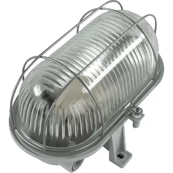   GAO Hajólámpa, ovális fémrácsos 60W szürke + 7W LED fényforrás IP44 ( 0090160410 )