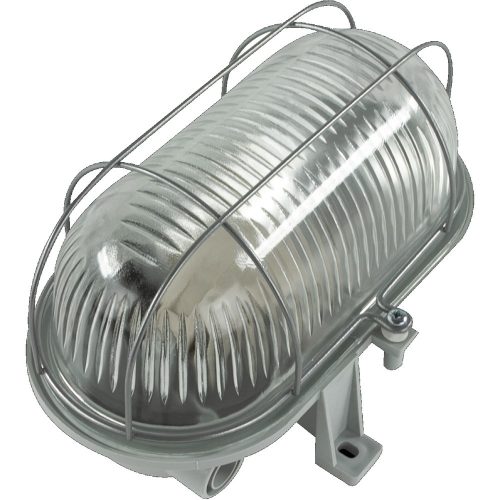 GAO Hajólámpa, ovális fémrácsos 60W szürke + 7W LED fényforrás IP44 ( 0090160410 )