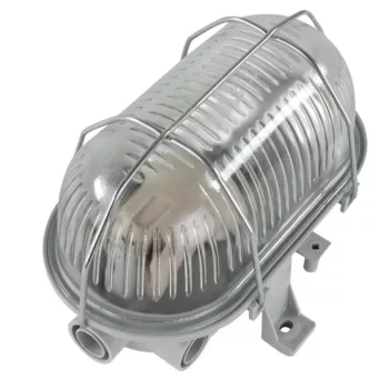   GAO Hajólámpa, ovális, fémrácsos 60W, IP44 szürke ( 0590120555 )