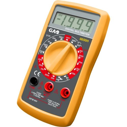 GAO Digitális mérőkészülék, hőmérővel ( 0650H )