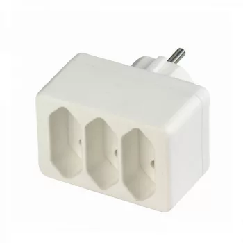   GAO Földeletlen 3-as elosztó , 2,5A, 250V, fehér ( 12730 )