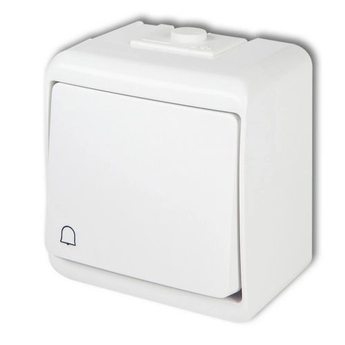 GAO Aquastar nyomókapcsoló csengő jellel, IP54, fehér ( 22061 )