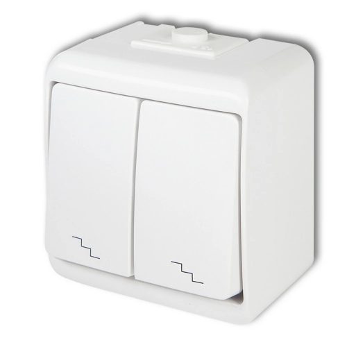 GAO Aquastar dupla váltókapcsoló, IP54, fehér ( 22171 )
