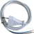 GAO Csatlakozóvezeték euró dugóval, 2m H03VVH2-F, 2x0,75mm2 fehér ( 6777H )