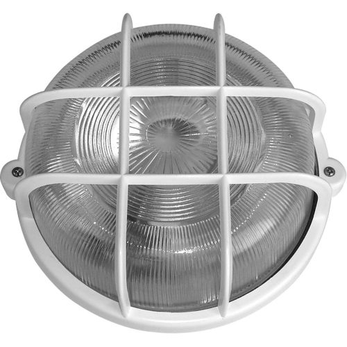 GAO Hajólámpa, kerek, műanyagráccsal 100W, fehér ( 6927H )