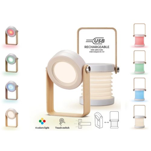 GAO LED design lámpa LANTERN, újratölthető USB RGB ( 7223H )