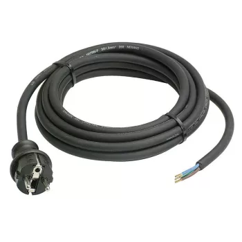   GAO Csatlakozóvezeték földelt dugóval, 3m, H05RR-F 3x1.5, fekete ( 77133 )