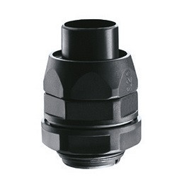 Gewiss DX54110 M16x1,5 forgatható tömszelence D=10mm diflex spirál gégecsőhöz fekete RAL9005, IP54, 20 db/csomag (Gewiss DX54110)