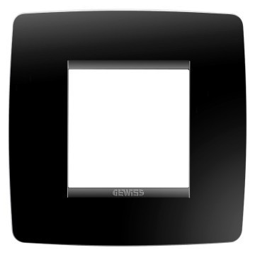 Gewiss Chorus One International GW16122TN Egyes keret (2 modul) mélyfekete - Technopolimer (Gewiss GW16122TN)