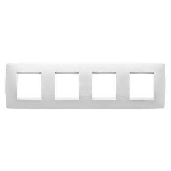   Gewiss Chorus One International GW16128TB Négyes keret (8 modul) vízszintes elhelyzéssel tejfehér - Technopolimer (Gewiss GW16128TB)