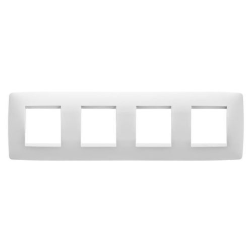 Gewiss Chorus One International GW16128TB Négyes keret (8 modul) vízszintes elhelyzéssel tejfehér - Technopolimer (Gewiss GW16128TB)