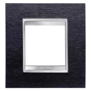   Gewiss Chorus Lux International GW16222MA Egyes keret (2 modul) fekete alumínium - Fém (Gewiss GW16222MA)