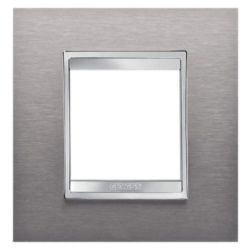 Gewiss Chorus Lux International GW16222MI Egyes keret (2 modul) szálcsiszolt rozsdamentes acél - Fém (Gewiss GW16222MI)