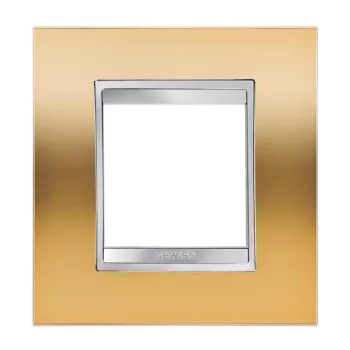   Gewiss Chorus Lux International GW16222MO Egyes keret (2 modul) arany - Fémbevonatú Technopolimer (Gewiss GW16222MO)