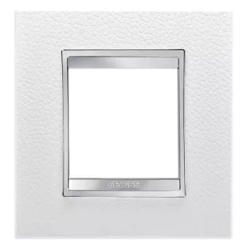   Gewiss Chorus Lux International GW16222PB Egyes keret (2 modul) fehér - Bőrhatású Technopolimer (Gewiss GW16222PB)