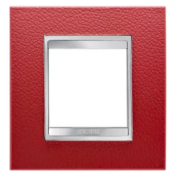  Gewiss Chorus Lux International GW16222PR Egyes keret (2 modul) rubinvörös - Bőrhatású Technopolimer (Gewiss GW16222PR)