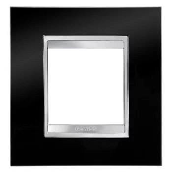   Gewiss Chorus Lux International GW16222TN Egyes keret (2 modul) mélyfekete - Technopolimer (Gewiss GW16222TN)