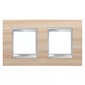   Gewiss Chorus Lux International GW16223LA Kettes keret (4 modul) vízszintes elhelyzéssel juhar - Fa hatású Technopolimer (Gewiss GW16223LA)