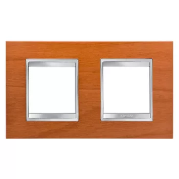   Gewiss Chorus Lux International GW16223LC Kettes keret (4 modul) vízszintes elhelyzéssel cseresznye - Fa hatású Technopolimer (Gewiss GW16223LC)